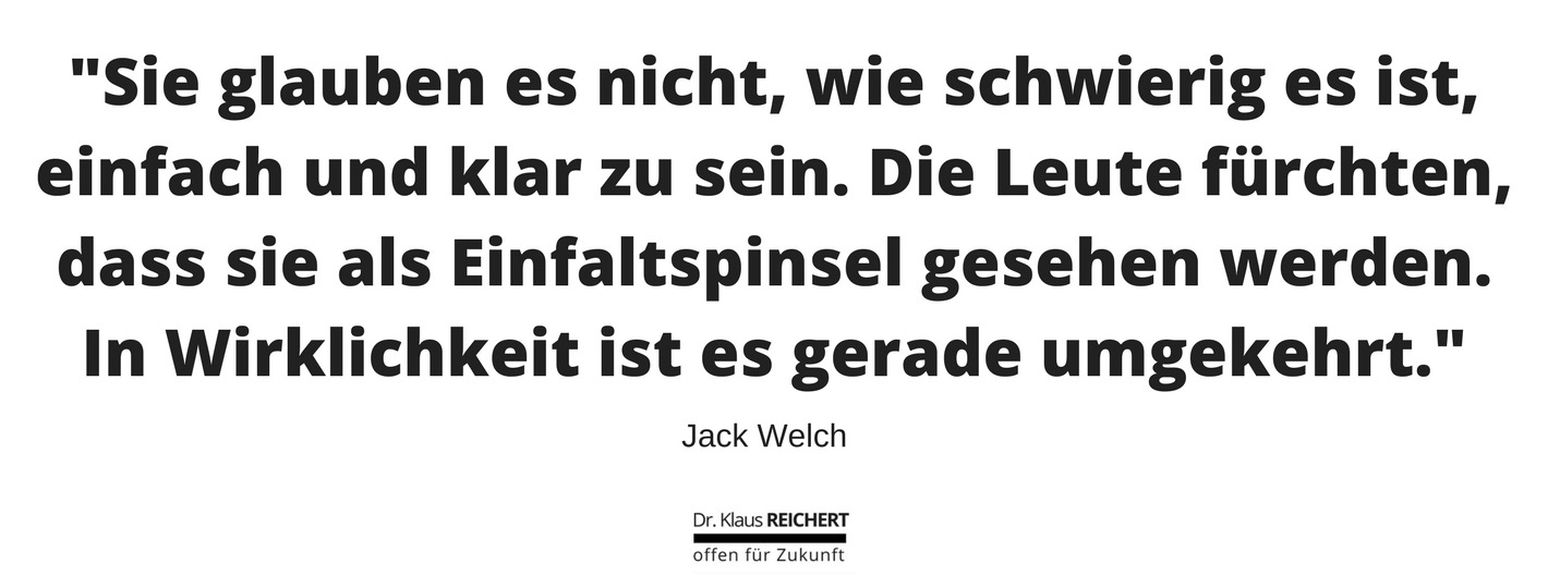 GE CEO Jack Welch zum Thema Einfachheit