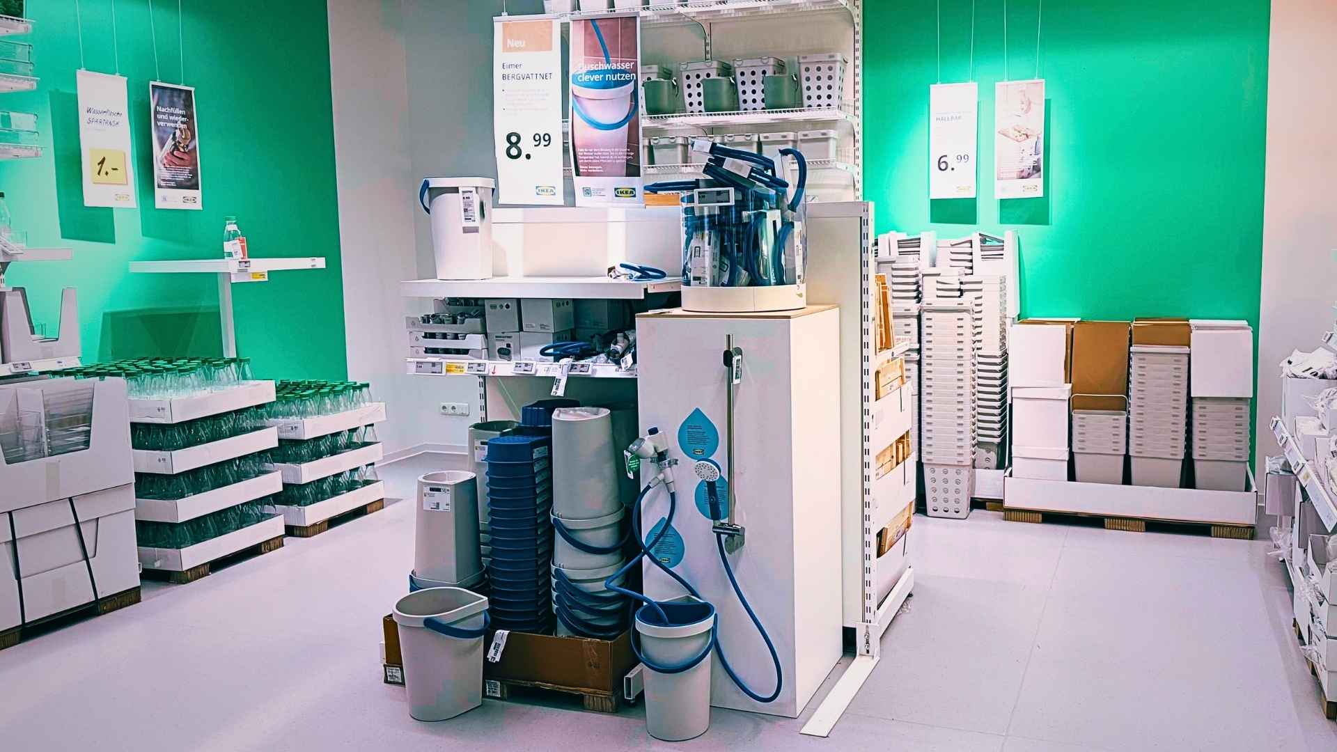 Ikea BERGVATTNET Wassersparen Experiment